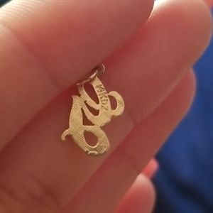 14 k gold g charm